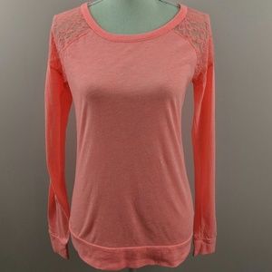 Victoria's Secret PINK Lace Long Sleeve Shirt